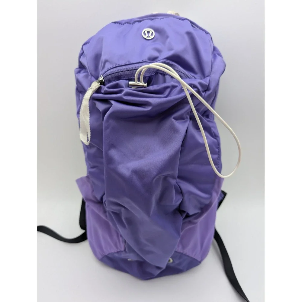 LULULEMON BACKPACK Run Like A Gazelle Purple Running Bag GYM Workout CINCH
